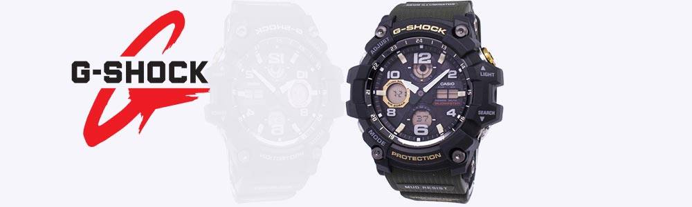 卡西歐 G-Shock Mudmaster 堅(jiān)韌太陽能 GSG-100-1A3 男士手表