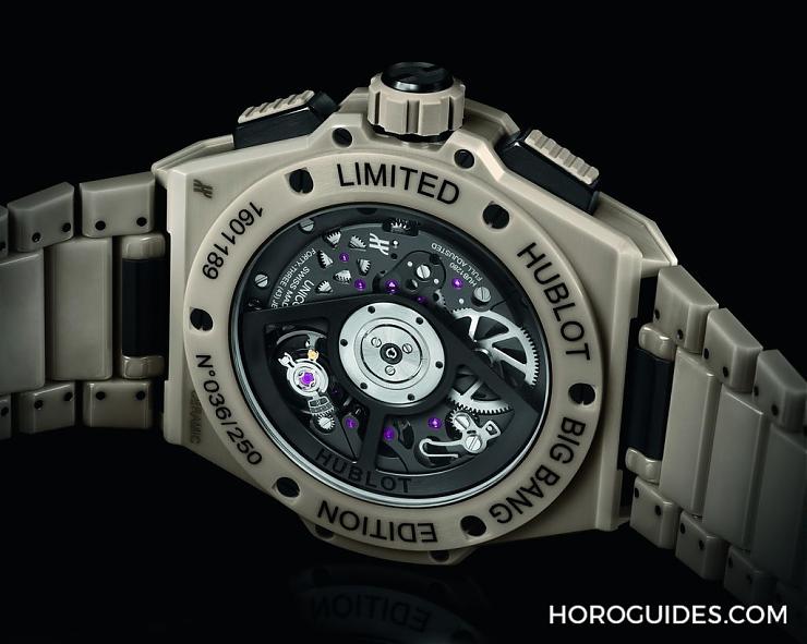HUBLOT - 穿出正裝清爽感HUBLOT Big Bang Integrated彩色陶瓷鏈帶計時碼表