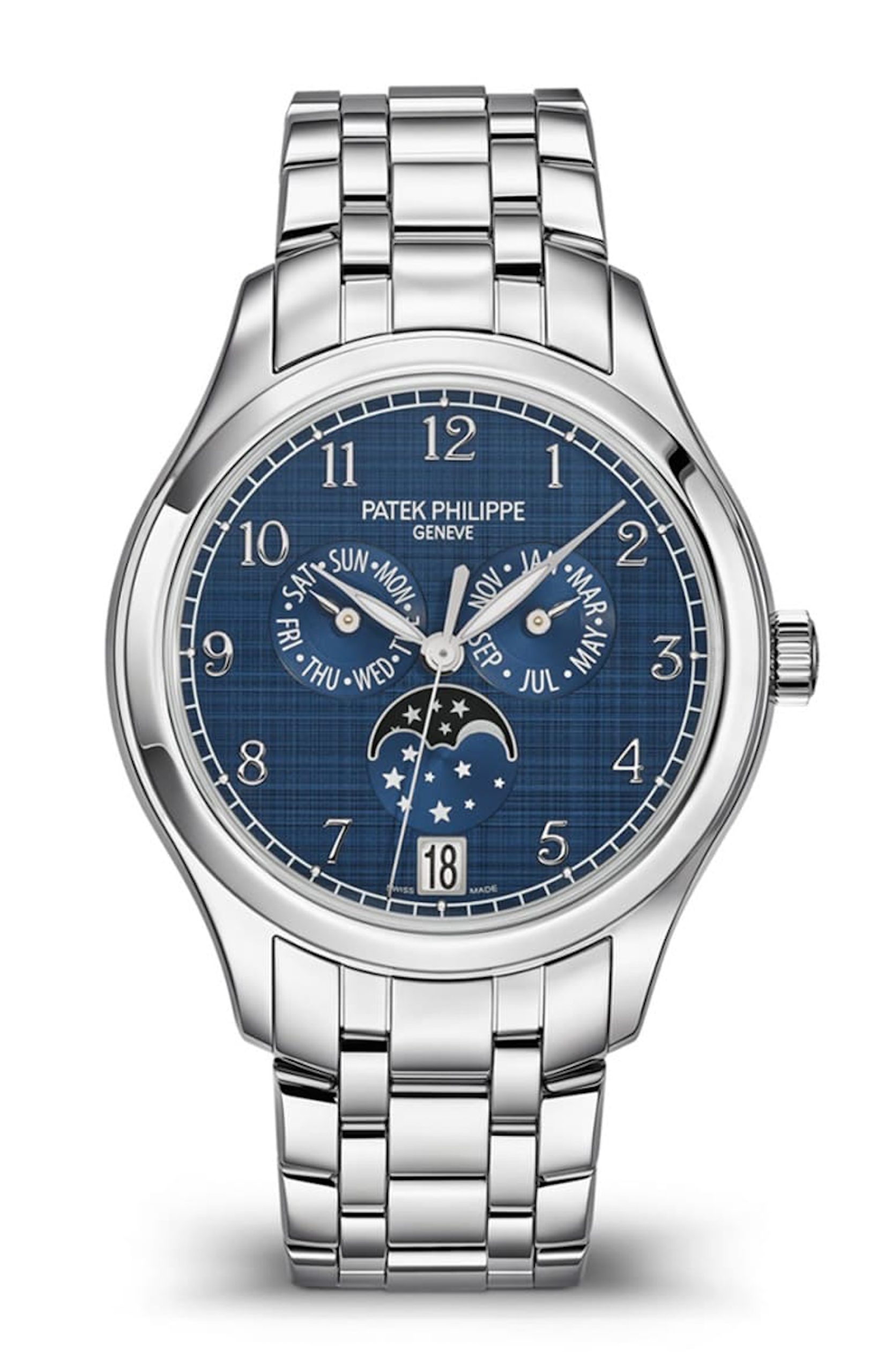 4947/1A-001年歷月相表。 （PATEK PHILIPPE官網(wǎng)）