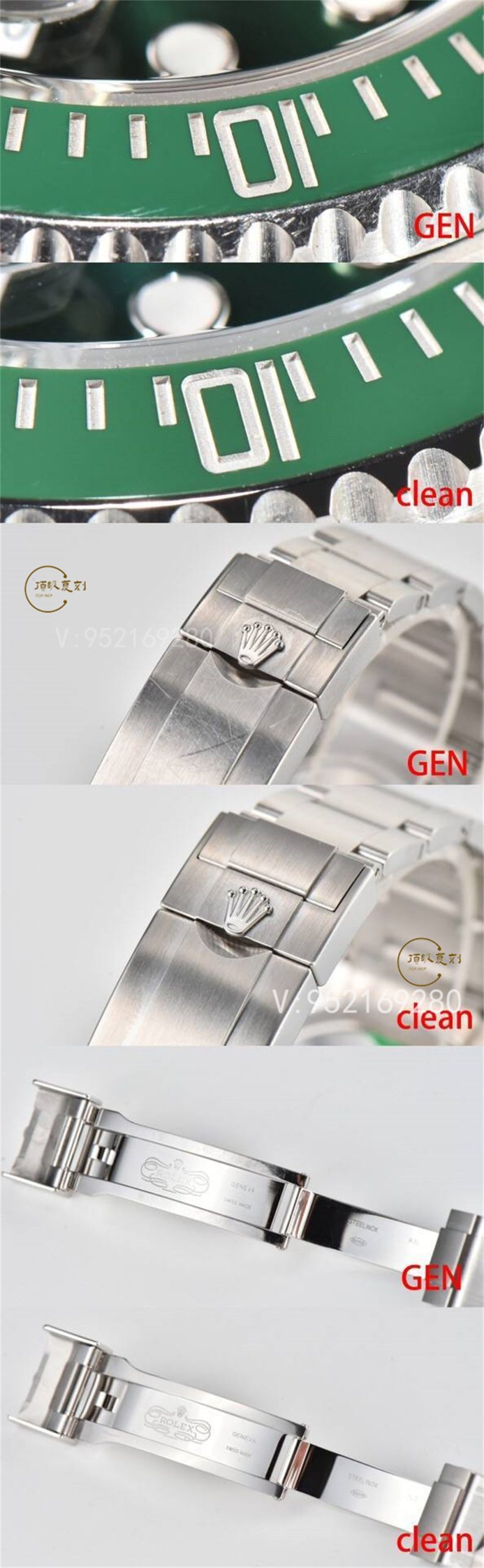 C廠綠水鬼對(duì)比正品評(píng)測(cè)-Clean廠勞力士綠水鬼真假對(duì)比怎么樣