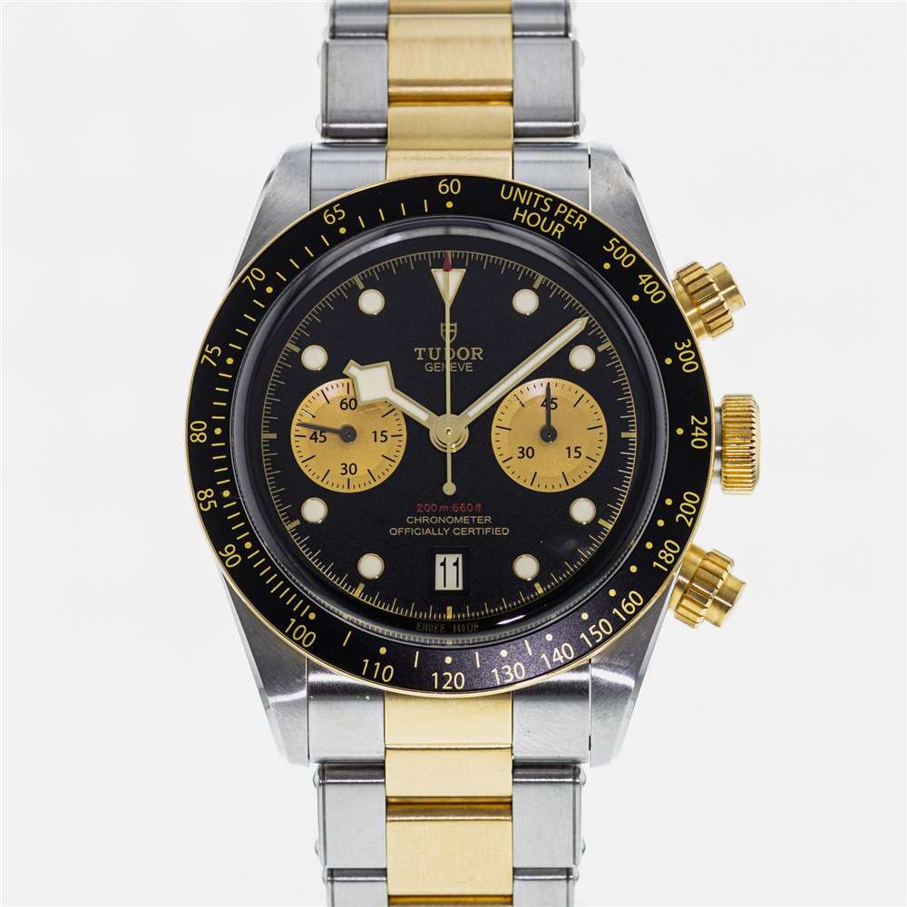 帝舵 Heritage Black Bay 計時碼表 S&G 79363 的士兵形象。