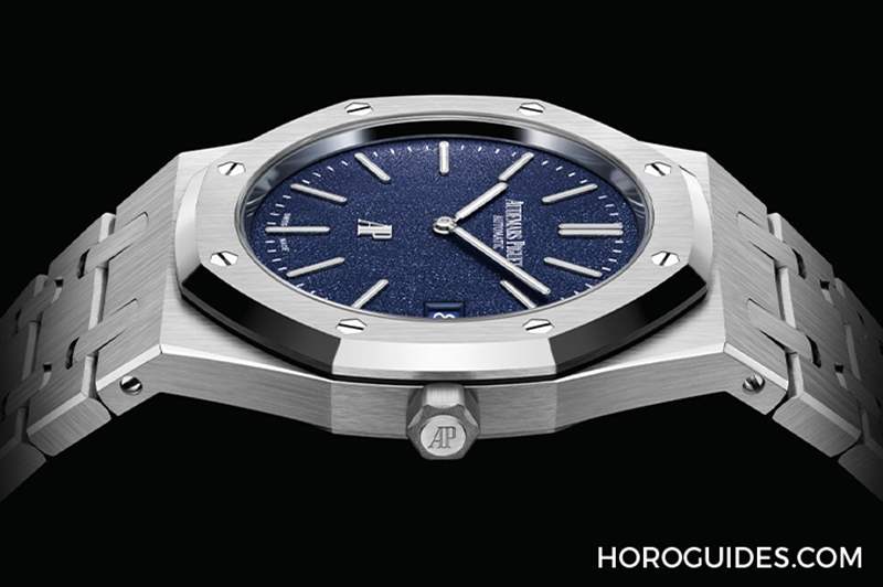 AUDEMARS PIGUET - 白金材質(zhì)的Royal Oak「JUMBO」16202BC，采用愛彼全新藍(lán)色粒紋表面