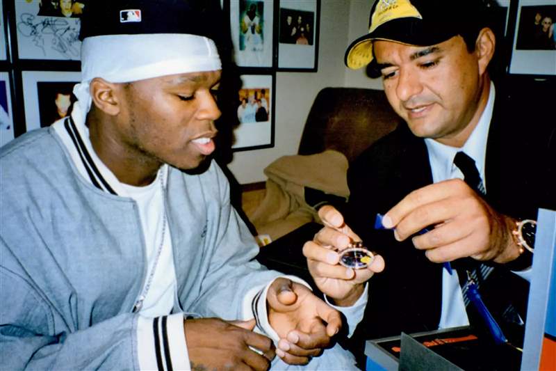 50 Cent 與 Jacob Arabo。