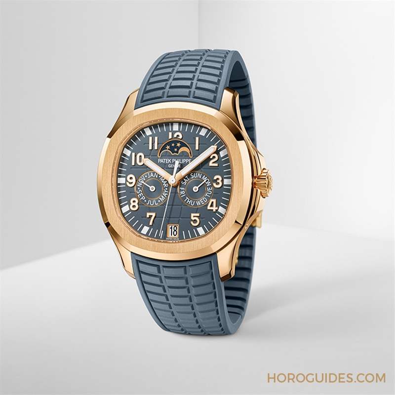 PATEK PHILIPPE - 百達(dá)翡麗Aquanaut第一款年歷表：Aquanaut Luce 5261R-001搭配藍(lán)灰色表盤(pán)