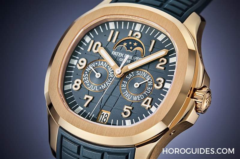 PATEK PHILIPPE - 百達(dá)翡麗Aquanaut第一款年歷表：Aquanaut Luce 5261R-001搭配藍(lán)灰色表盤(pán)