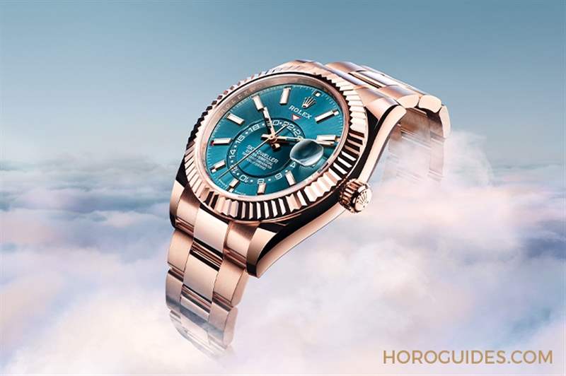 ROLEX - 勞力士天行者Sky-Dweller半金材質(zhì)推出薄荷綠新色，玫瑰金材質(zhì)搭配專(zhuān)屬藍(lán)綠色表盤(pán)
