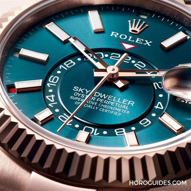 ROLEX - 勞力士天行者Sky-Dweller半金材質(zhì)推出薄荷綠新色，玫瑰金材質(zhì)搭配專(zhuān)屬藍(lán)綠色表盤(pán)