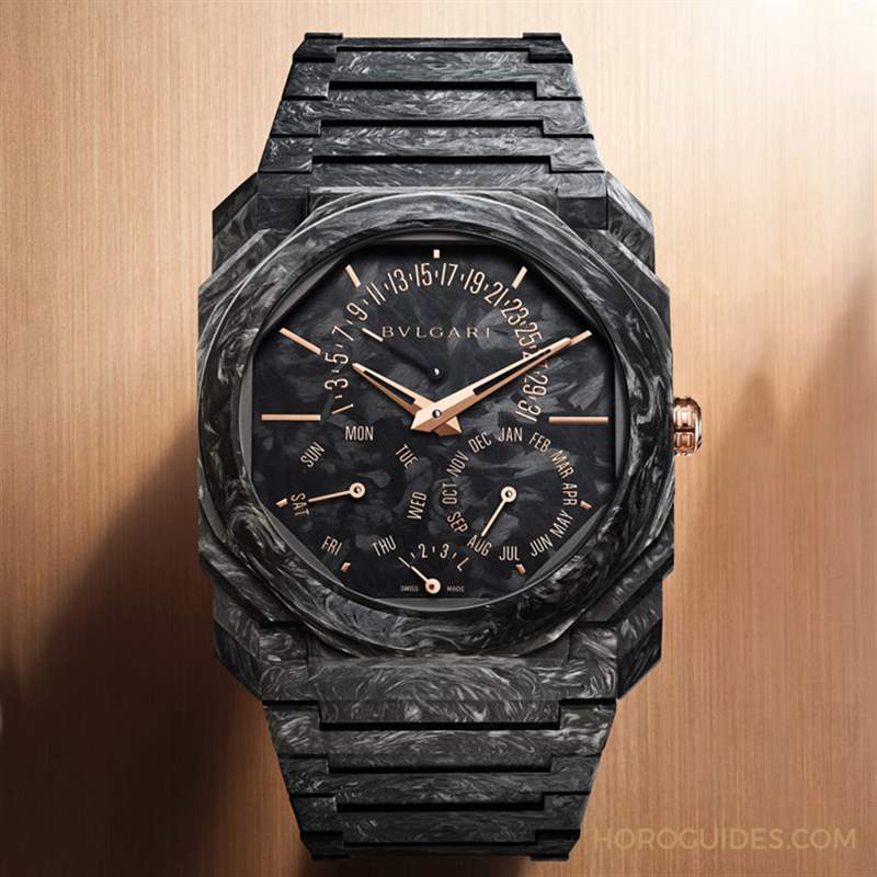 BVLGARI - GWD 2023速報｜BVLGARI以鍛造碳與玫瑰金全新演繹Octo Finissimo超薄萬年歷、超薄自動腕表