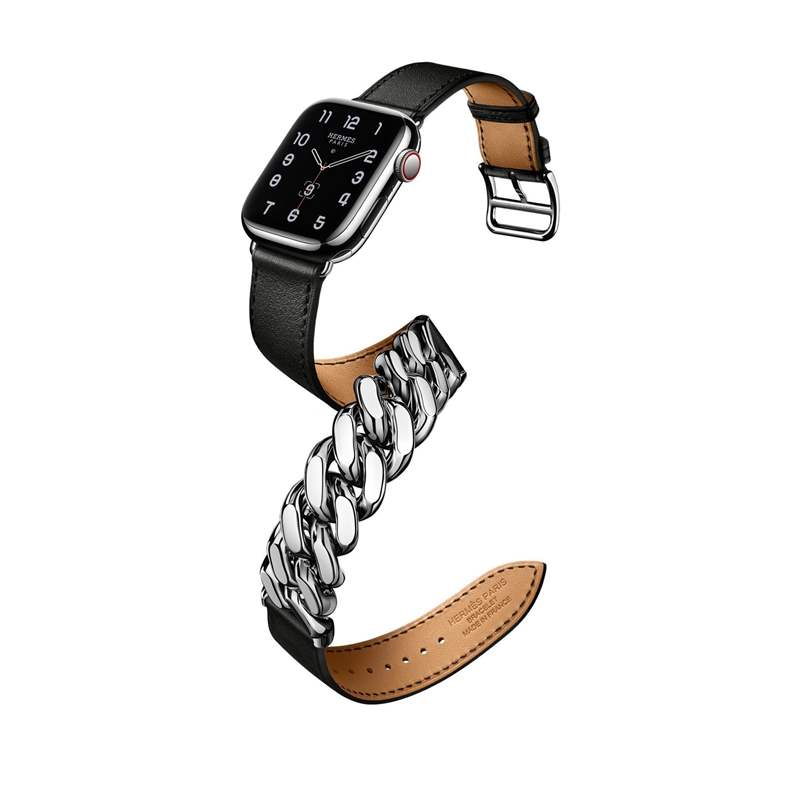 Hermès推出Apple Watch表帶新作：馬術鏈條元素，鏤孔H圖案