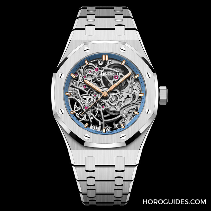 AUDEMARS PIGUET - ROYAL OAK - 15467BC. OO.1256BC.01 - 單一色調、經典修飾，愛彼皇家橡樹系列雙擺輪鏤空腕表37毫米新作利落登場