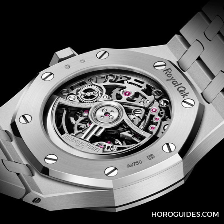 AUDEMARS PIGUET - ROYAL OAK - 15467BC. OO.1256BC.01 - 單一色調、經典修飾，愛彼皇家橡樹系列雙擺輪鏤空腕表37毫米新作利落登場