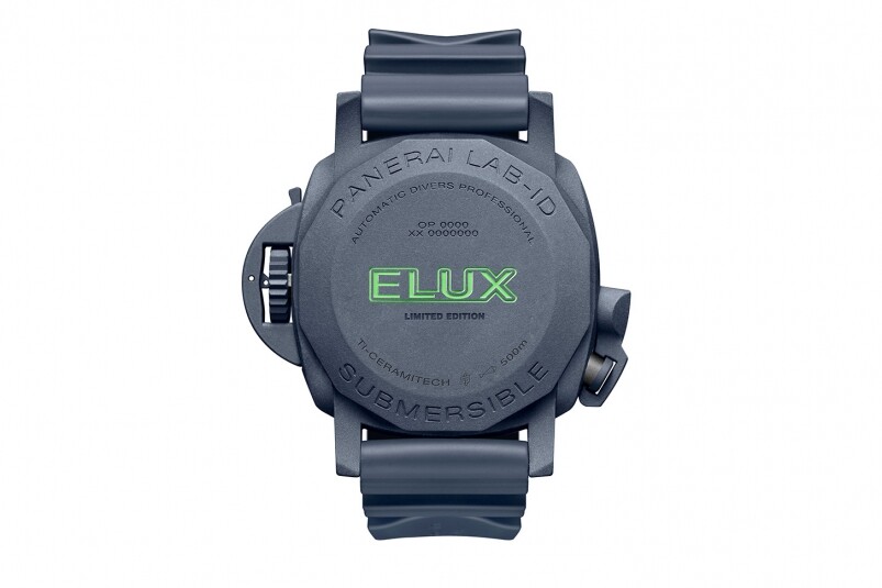 夜光功能新高度！ Panerai全新Submersible Elux LAB-ID腕表 以純機械一鍵開關發光系統