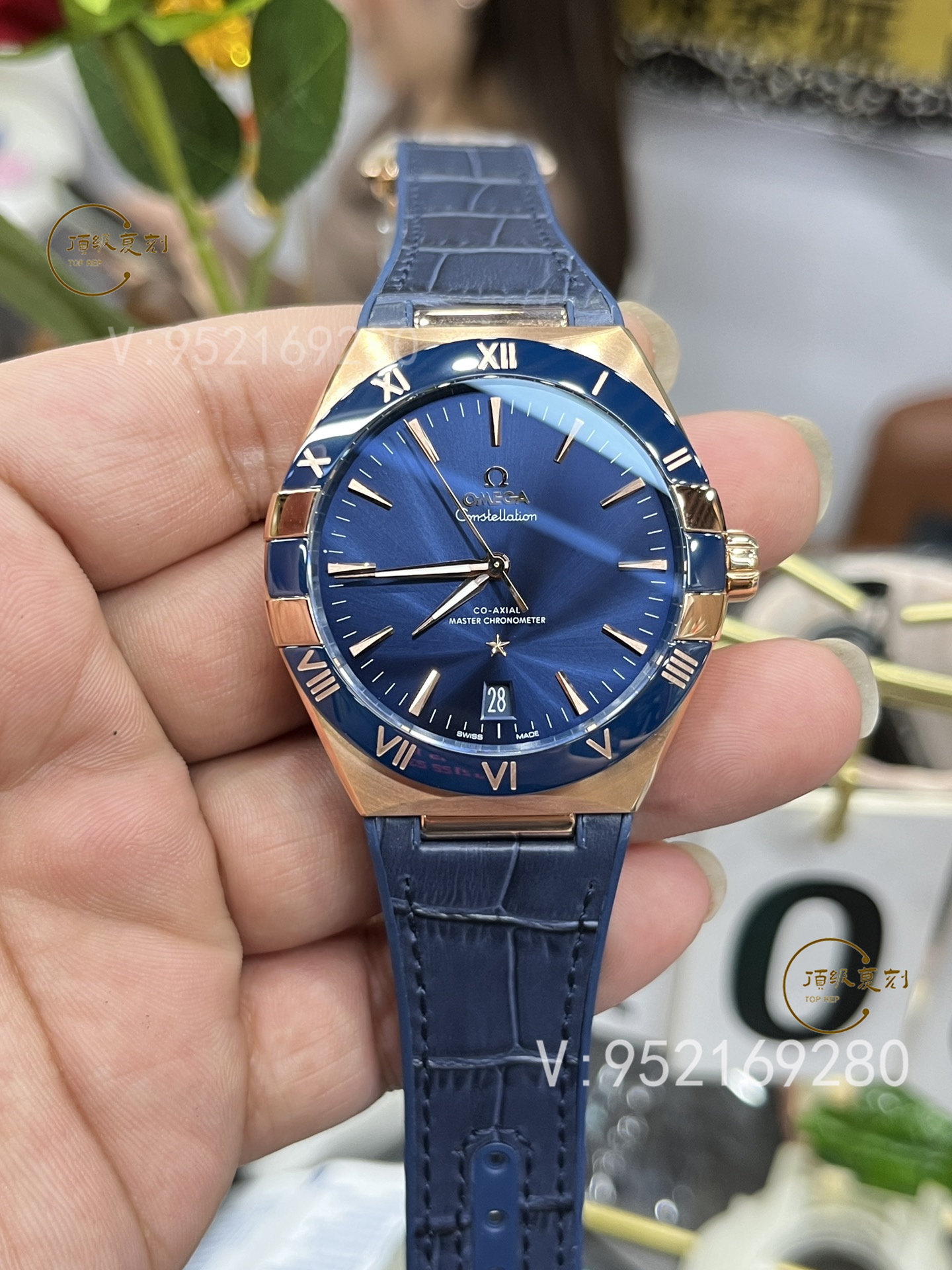 SBF廠VS廠歐米茄星座系列41毫米間玫瑰金藍(lán)盤(pán)細(xì)節(jié)怎么樣