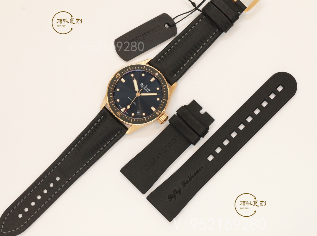 GF廠寶珀五十噚深潛器5000紅金黑盤(pán)復(fù)刻表評(píng)測(cè)(GF廠五十噚紅金5000怎么樣)